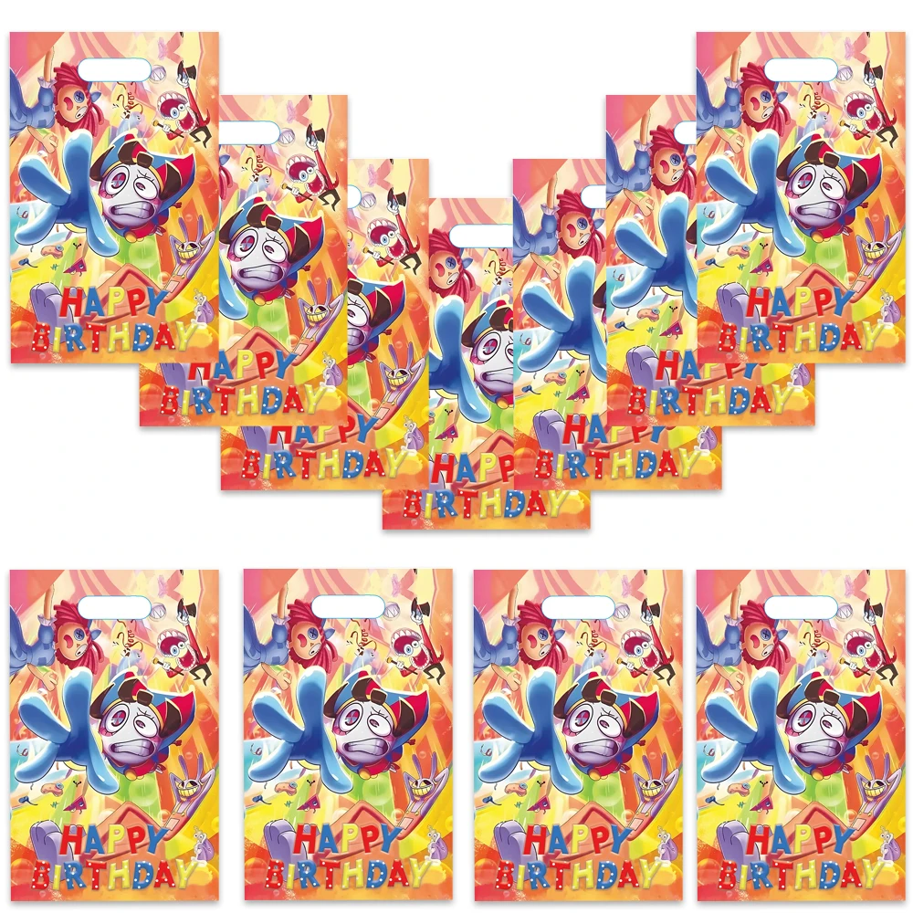 서커스 테마 서커스 선물, 생일 파티 선물, 서프라이즈 캔디 백 장식, 로트 당 10 개