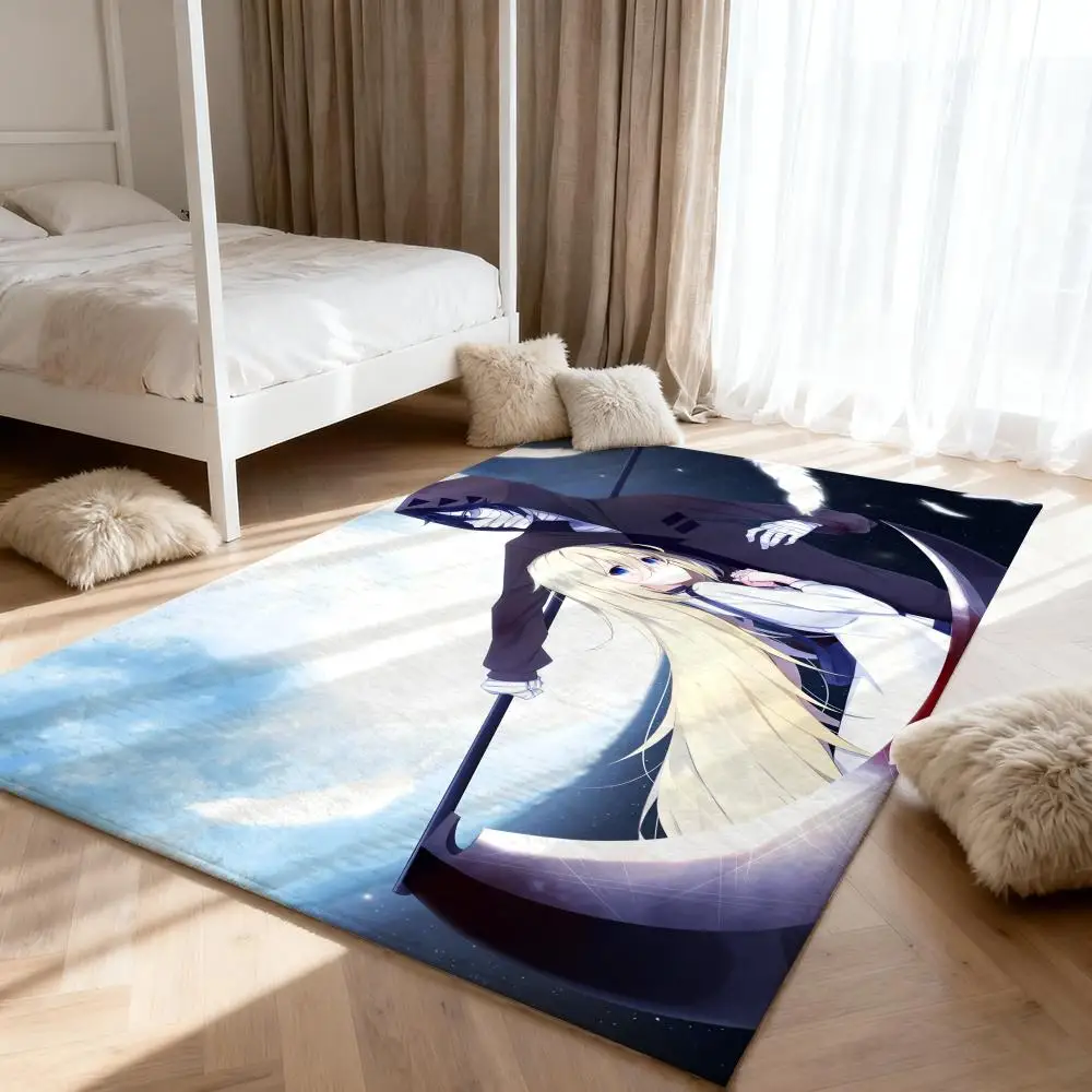 

A-angels of D-Death cute Floor Mat Soft Thickened Absorbent Non-Slip Bedroom Living Room Door Mat Home Decor Flannel Rugs