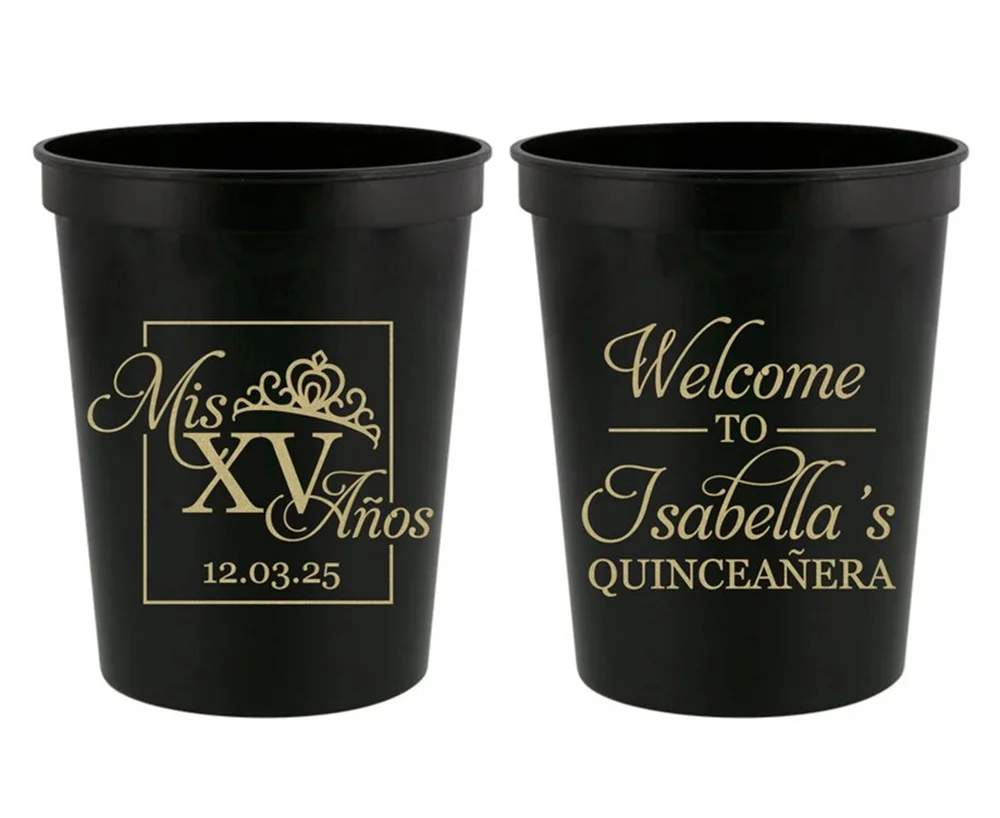 Personalized Stadium Cups, Custom Plastic Cups, Wedding Cups, Monogrammed, Stadium Party Cups, Personalized Plastic Cups, Weddin