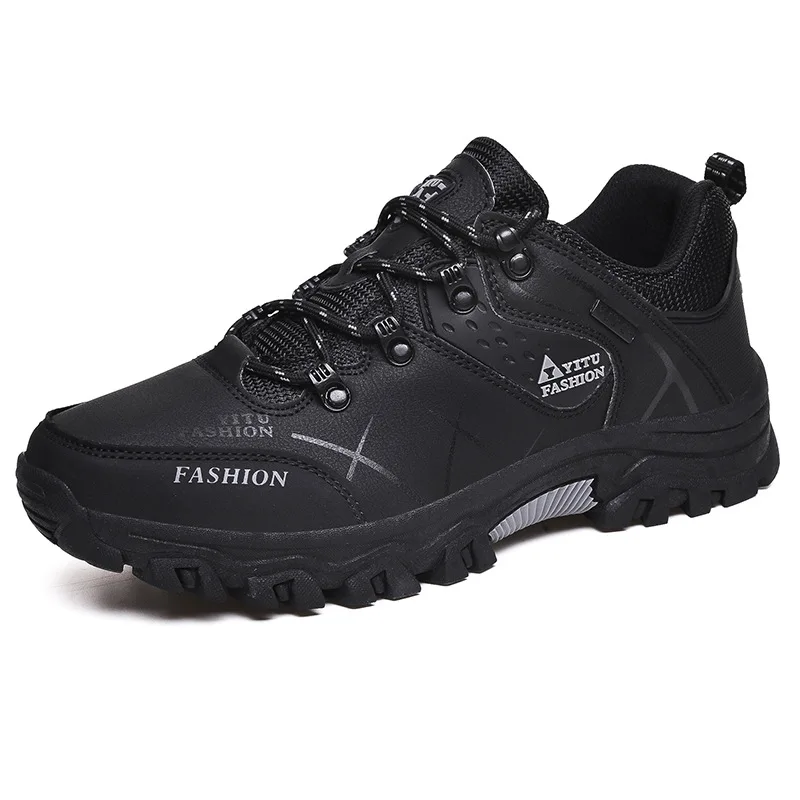 Winter Men Sneakers Man Hiking Shoes Outdoor Mountain Boots Plush Warm Men's Shoes Wear-resistant Men Trekking Tactical Sneakers
