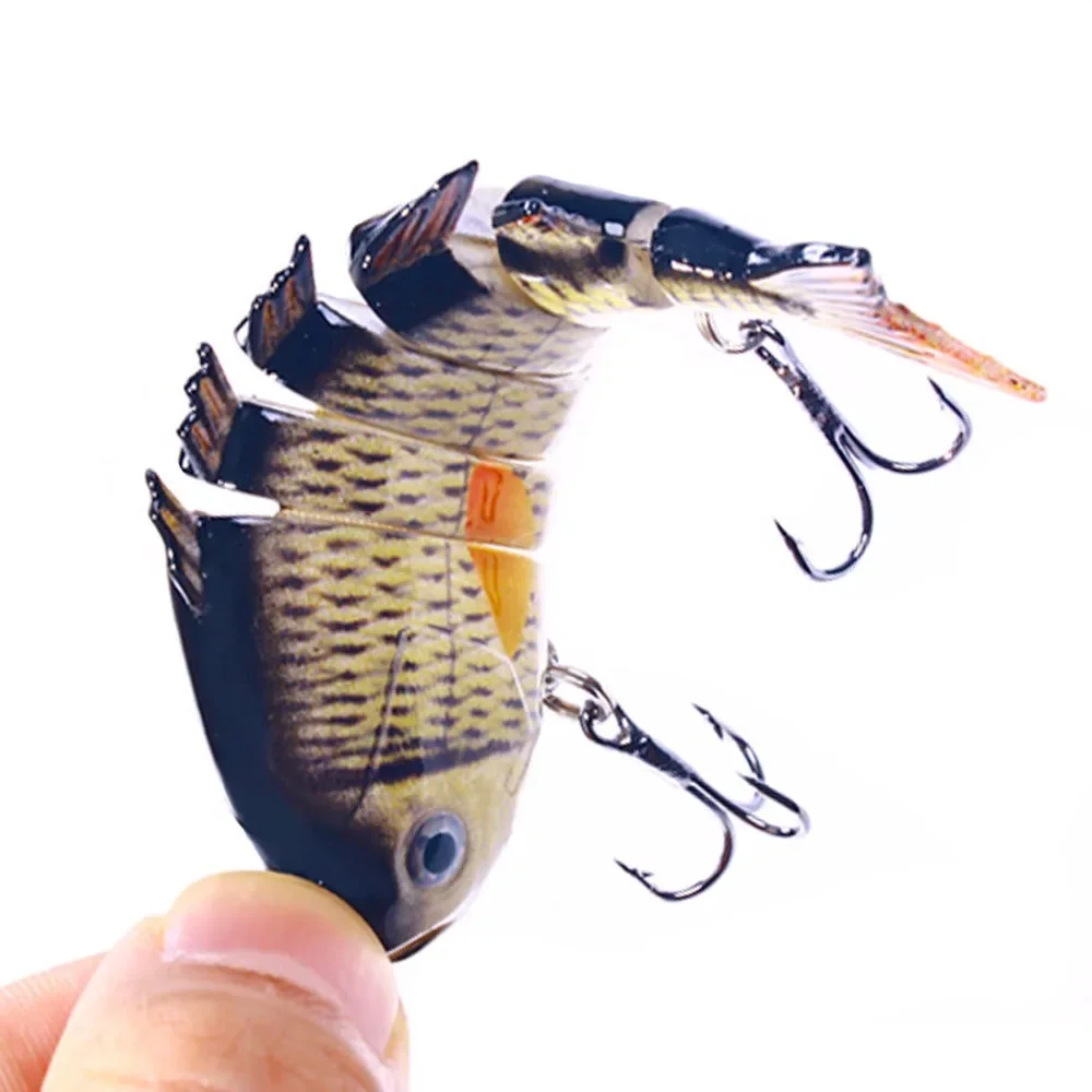 VWVIVIDWORLD 6-section Tilapia Multi-section Fish Bait 8CM/15G Submersible Micro-object Fish Fake Bait Fishing Gear Wholesale VH