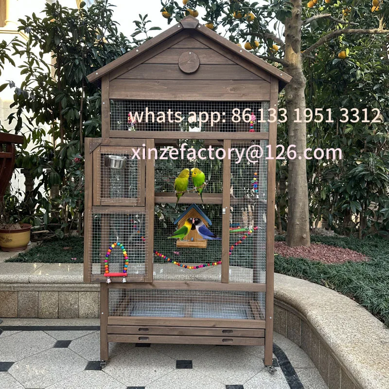 

Outdoor Bird Cage Parrot Cage Peony Tiger Skin Breeding Cage Profound Phoenix Myna Myna Myna Embroidered Eye Nest Large Luxury B