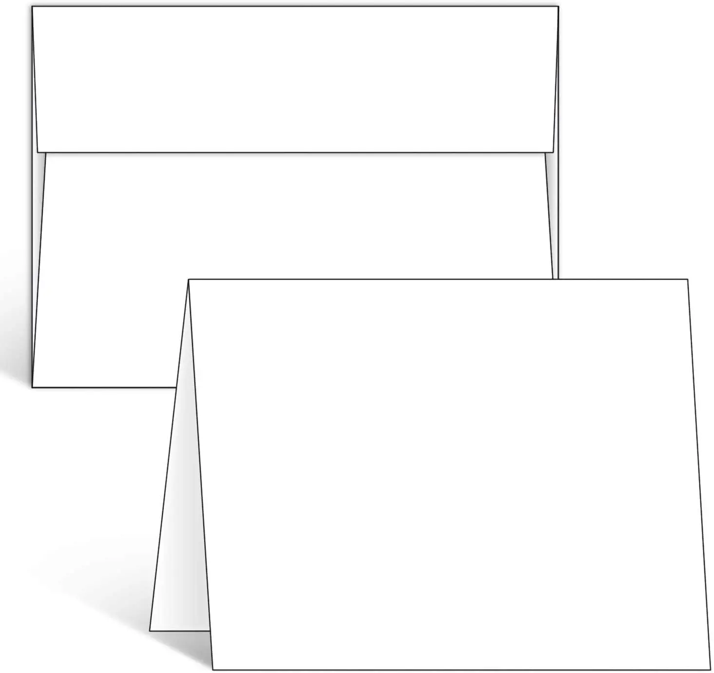 

Blank Cards and Envelopes 50 Pack - 5x7 Heavyweight Cardstock with A7 Envelopes for DIY Greeting Cards, Wedding Invitations