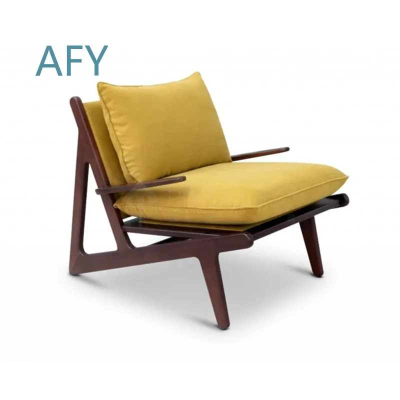 New Chinese Style Retro Solid Wood Armchair for Home Office Living Room Tea Room Guest House Lounge Reception Area Model Room
