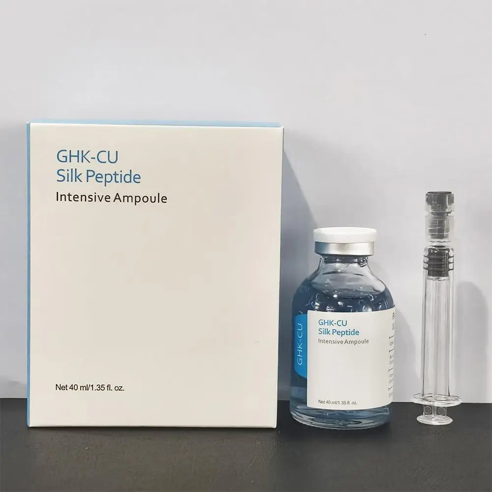 CHK-CU Blue Copper Silk Peptide Collagen Ampoule Essence Moisturizing Revitalizing Lifting Skin Barrier Repair Facial Skin Care