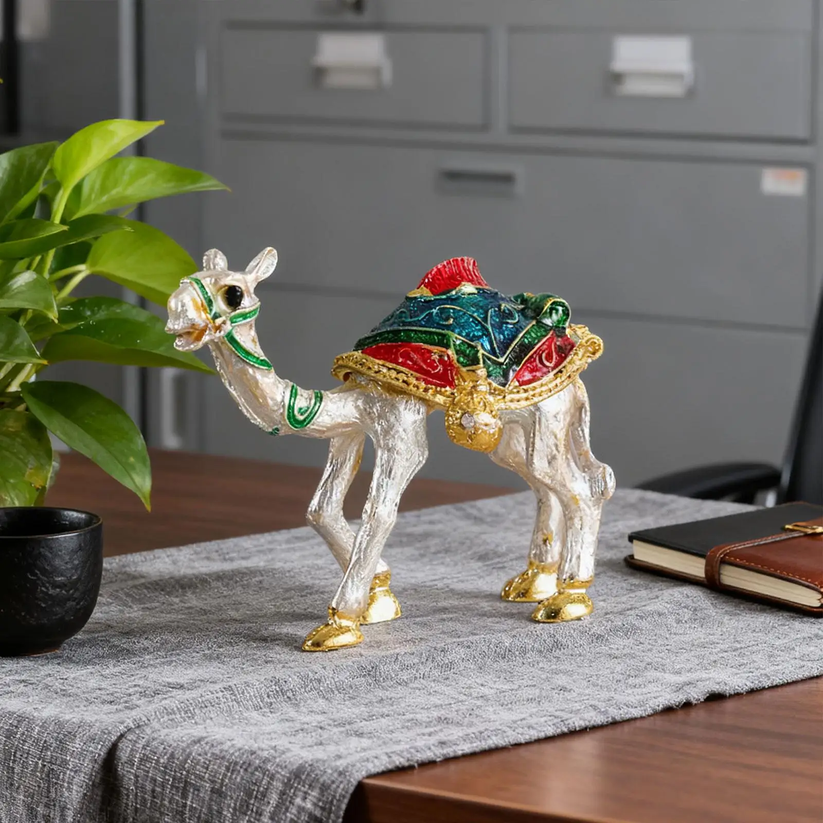 

Милая фигурка верблюда, брелок с изображением животного, шкатулка для драгоценностей, домашний декор, элегантный органайзер для ювелирных изделий для женщин и девочек, шкатулки для безделушек