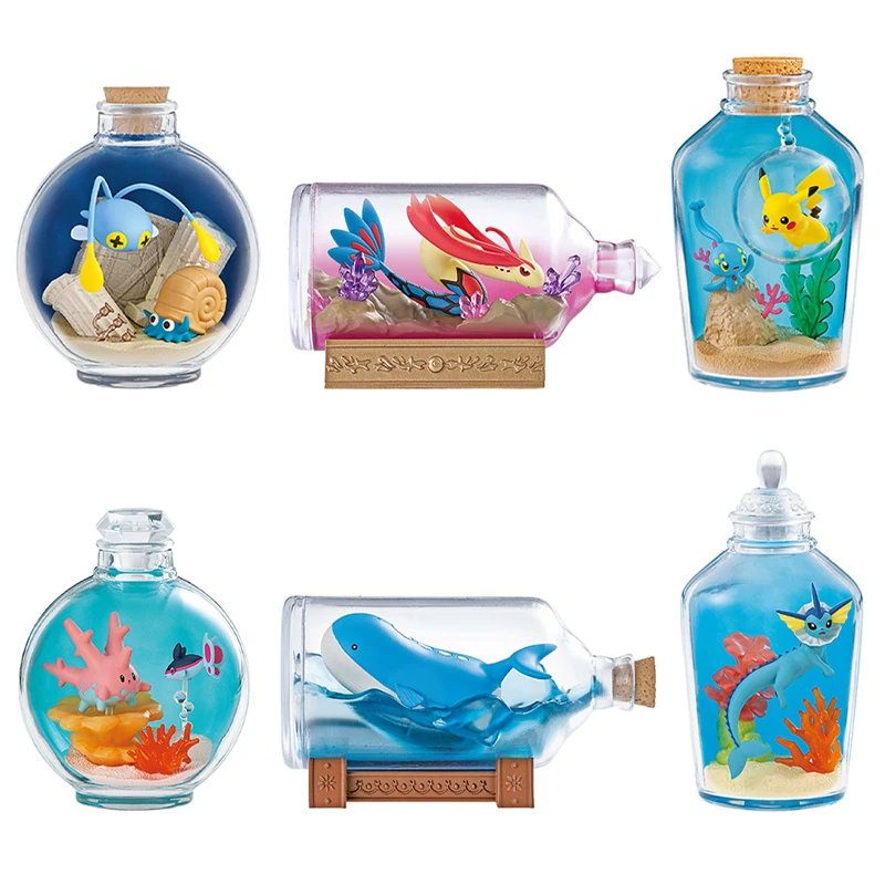 

Pokemon Figure Re-Ment AQUA BOTTLE Collection Chinchou&Omanyte Wailord Milotic Manaphy&Pikachu Vaporeon Corsola&Finneon PVC Toy