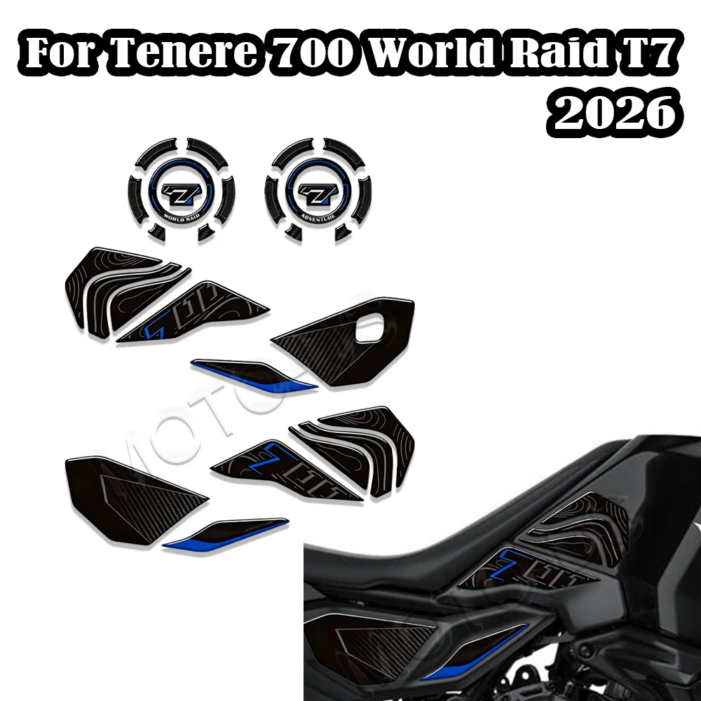 

Motorcycle Fuel Tank Pad Protector Covers Waterproof 3D Resin Stickers Kit For Tenere 700 World Raid T7 Adventure Rally 2026