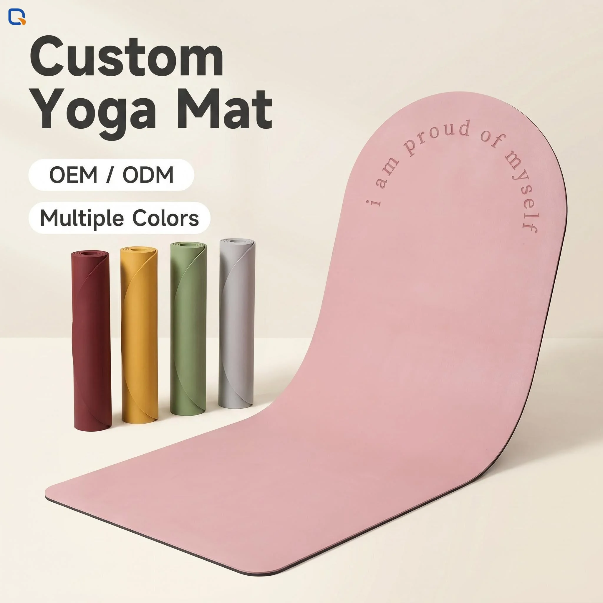 Customizable Natural Rubber Arch Yoga Mat 4.5mm Eco-friendly Non-slip Semi-circle Professional Exercise Mat