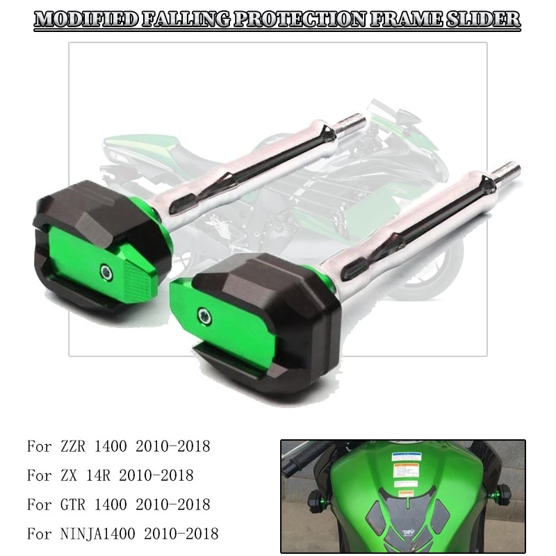 

CNC Falling Protection Frame Slider Fairing Guard Crash Protector For KAWASAKI GTR1400 GTR 1400 ZX-14R ZX14R NINJA1400 ZZR1400