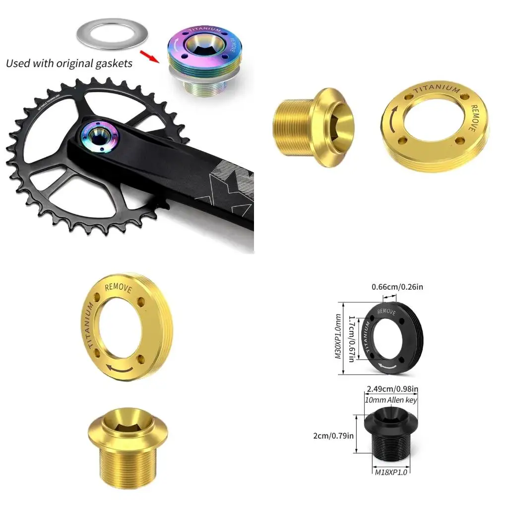 

Bicycles Crank Caps Screw Bike Chain Wheel Fixed Screw Replacement Bicycles Crank Cover Screws Bike Crank Cover Bolts