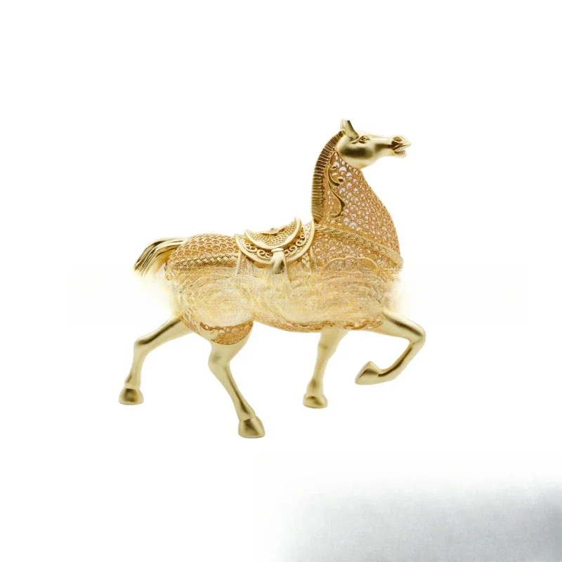 Copper Filament Hollow Horse Ornament