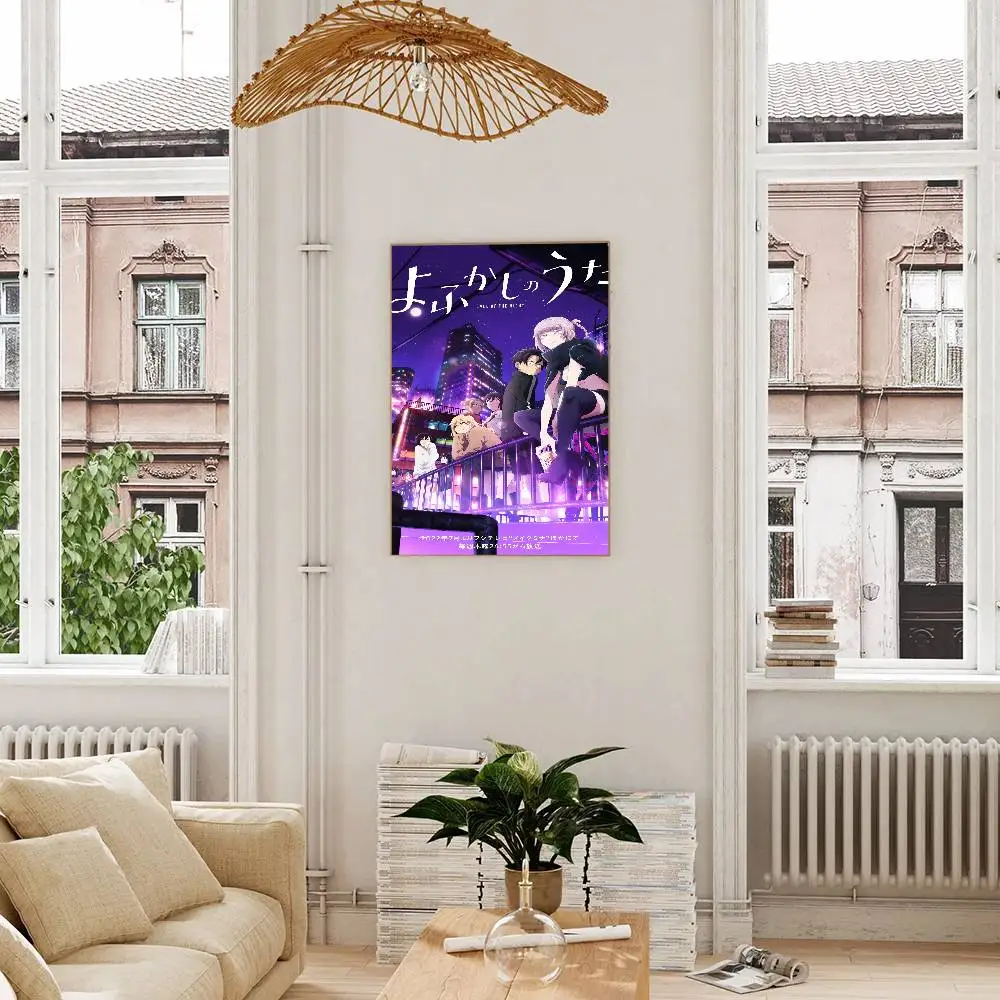 أنيمي نداء الليل الكلاسيكية خمر الملصقات ورق أبيض يطبع الملصقات الفنية Kawaii غرفة ديكور