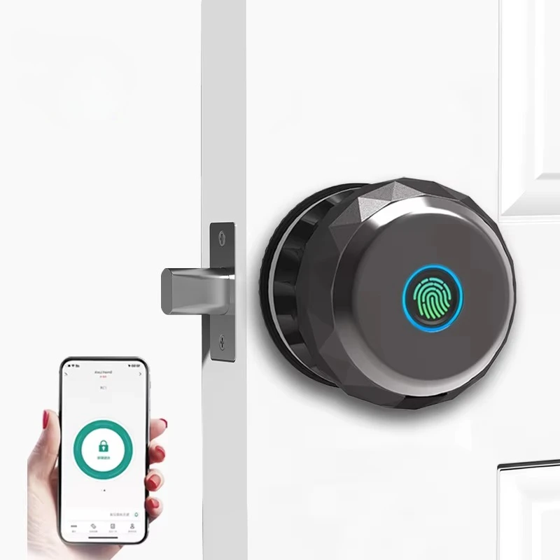 

Беспроводной дверной замок с функцией распознавания отпечатков пальцев, умная ручка двери с управлением через приложение Tuya Ble, подходит для домашнего использования.