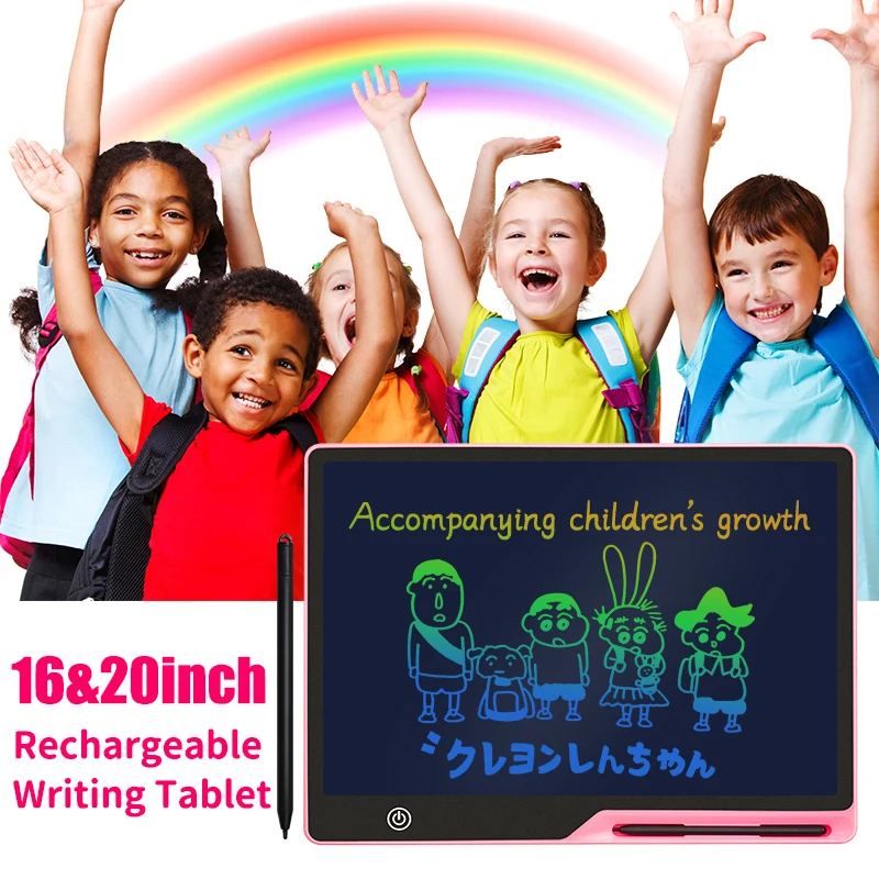 16 "20" tavoletta da scrittura LCD aggiornata tavoletta da disegno per bambini educazione tavoletta da disegno per bambini tavolo da disegno per bambini giocattolo regalo