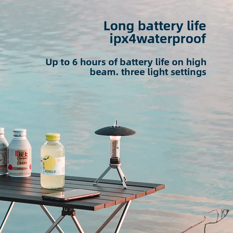 โคมไฟตั้งแคมป์ย้อนยุคอเนกประสงค์รุ่นใหม่: ไฟ LED แบบชาร์จ USB เหมาะสำหรับเต็นท์และการใช้งานกลางแจ้ง ไฟอุปกรณ์ตั้งแคมป์แบบพกพา