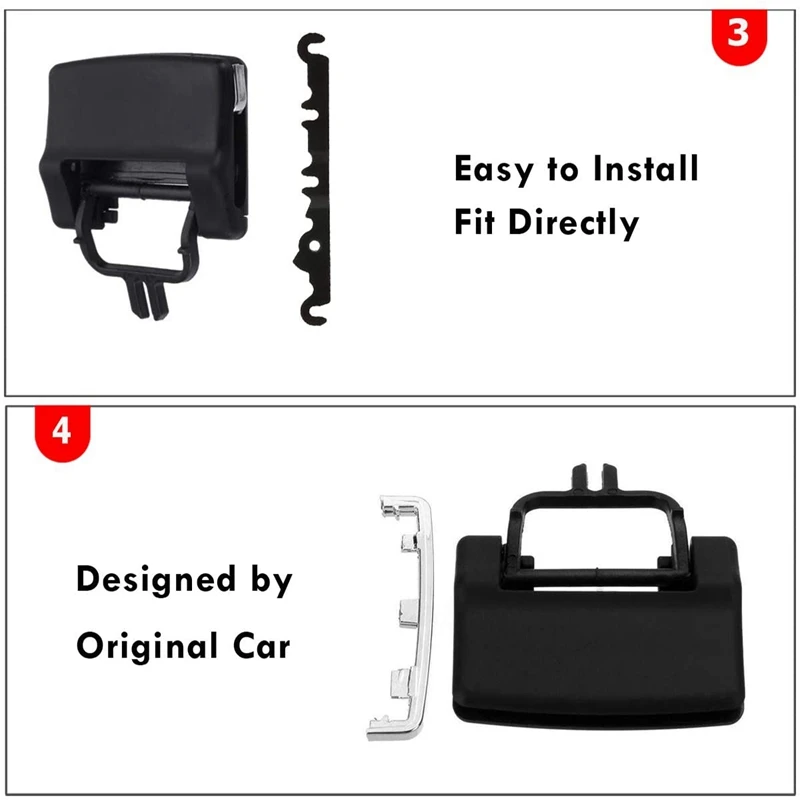 4Pcs Air Vent Outlet Tab Clip Fresh Air Grille Clips For Mercedes-Benz W164 ML Class 2006-2011 X164 GL Class 2007-2012