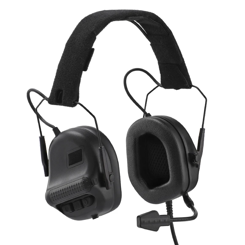F10 Tactical Headset No Mic Electronic Sound Pickup Noise Cancelling Earphone for Military Hunting Airsoft Shooting