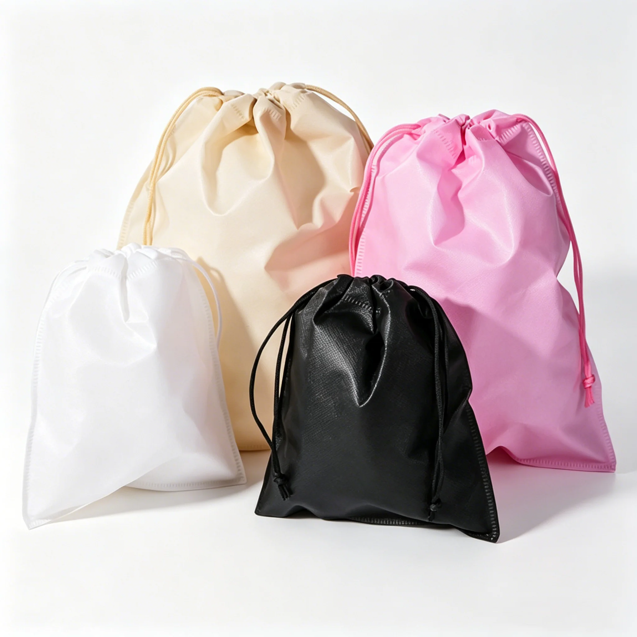 20 Pcs Non Woven Fabric Shopping Tote Bags Eco-Friendly Recyclable Grocery Bags Customizable Logo Accept Wholesale Order