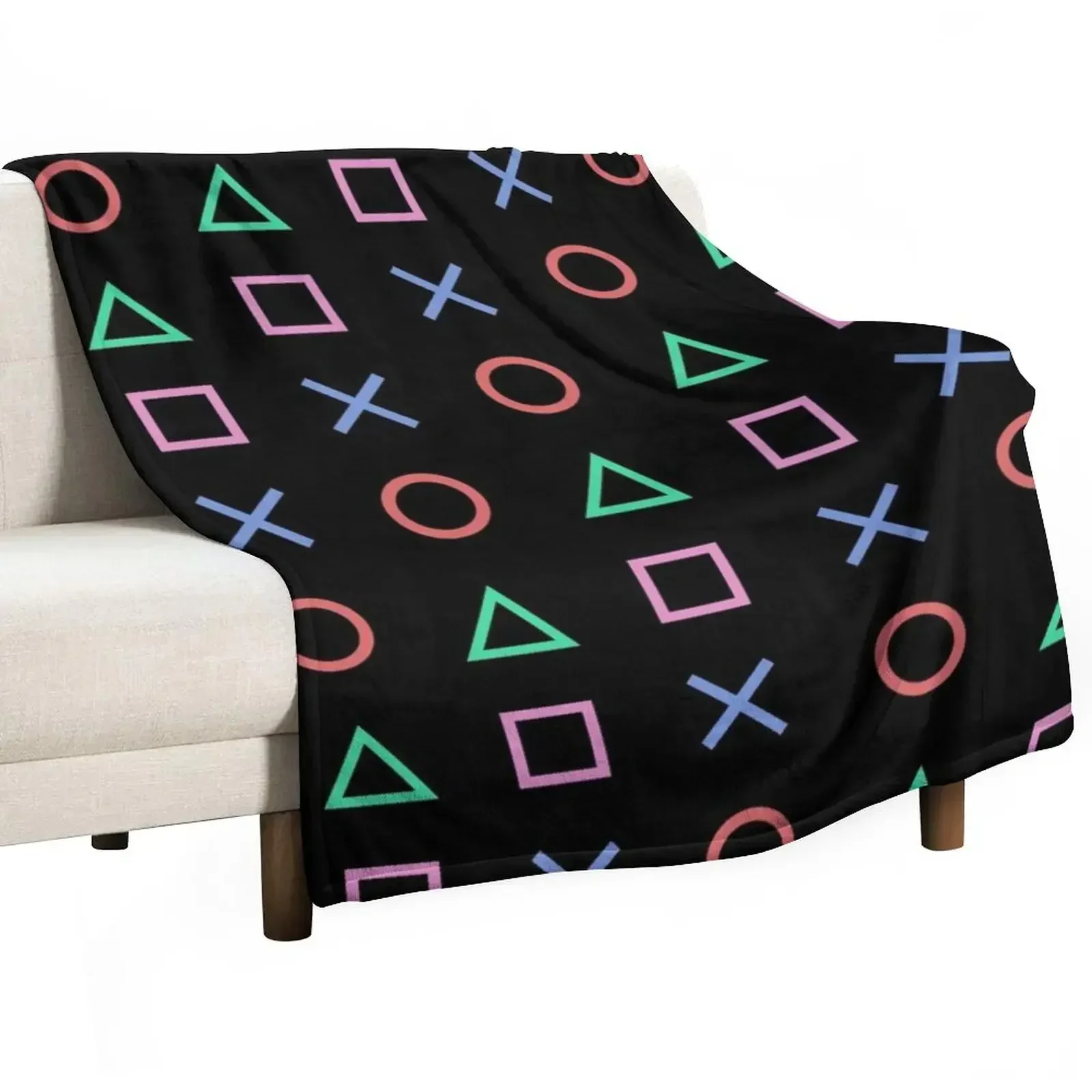 Classico Controller Buttons Icon Throw Blanket blankets and throws Blankets For Bed Luxury Designer anime Blankets