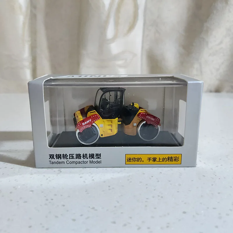 1:87 SANY Tandem Compactor Road roller Alloy Engineering Machinery MINI Truck Model Diecast Toy Gift Boys Toys