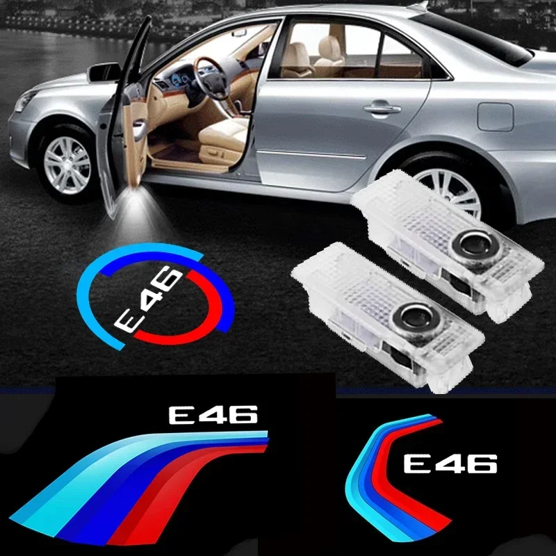 

2PCS LED Auto Door Welcome Shadow Laser Lights for 3 Series E46 Car Decoration Projector Courtesy Ghost Logo Lamps