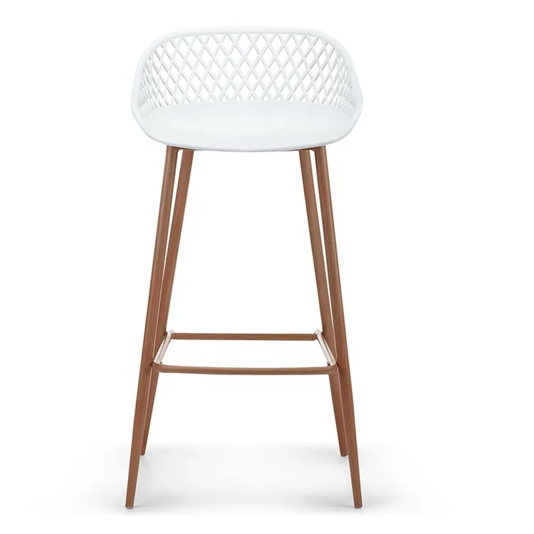 

New Arrival 2020 Modern Furniture High Bar Stool Polypropylene Chair With Metal Legs