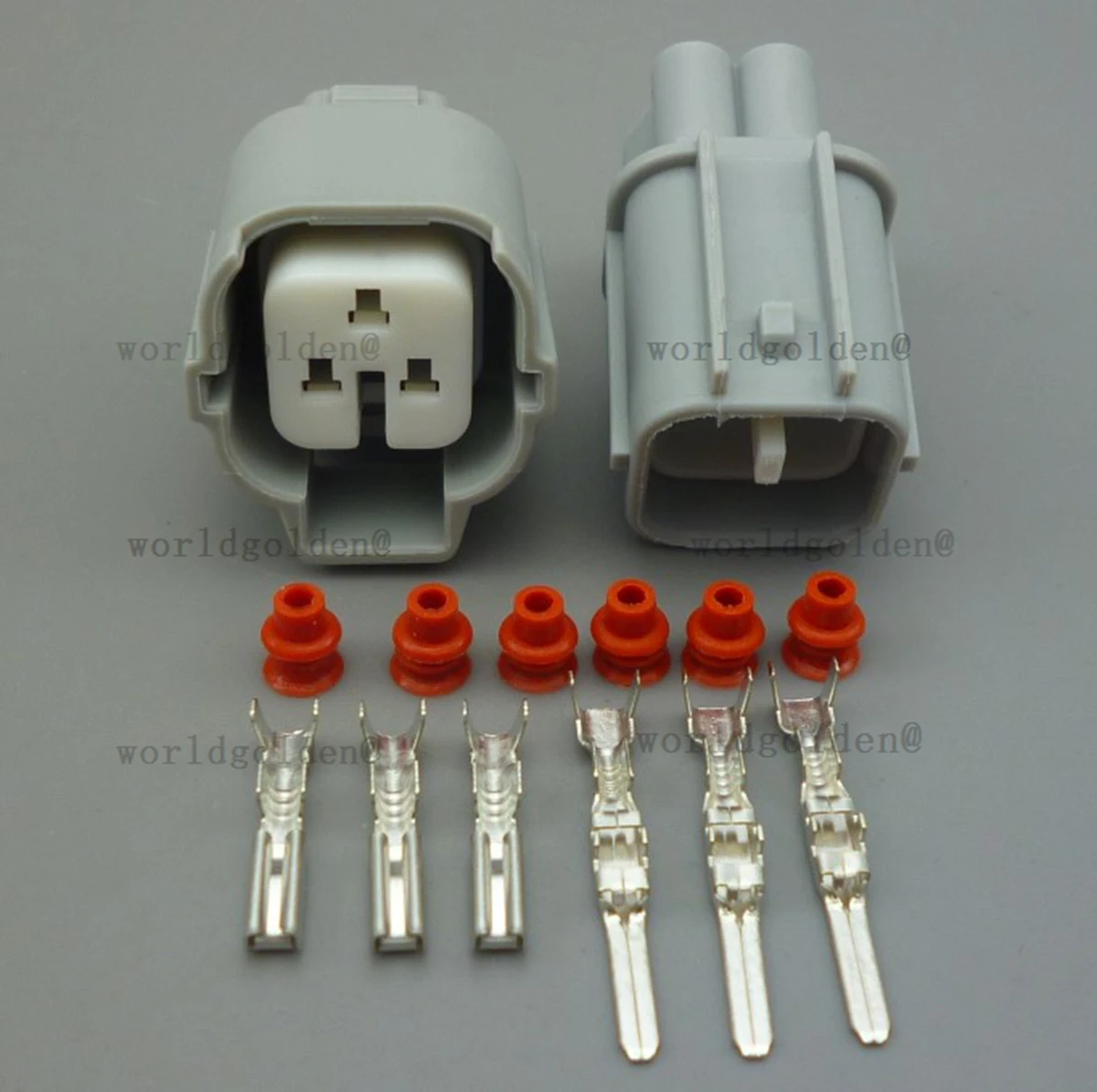 6181-0072 6189-0131 3pin Plastic Sealed Wiring Plug,  for auto lamp and sensor circuit installation and routine overhaul repair