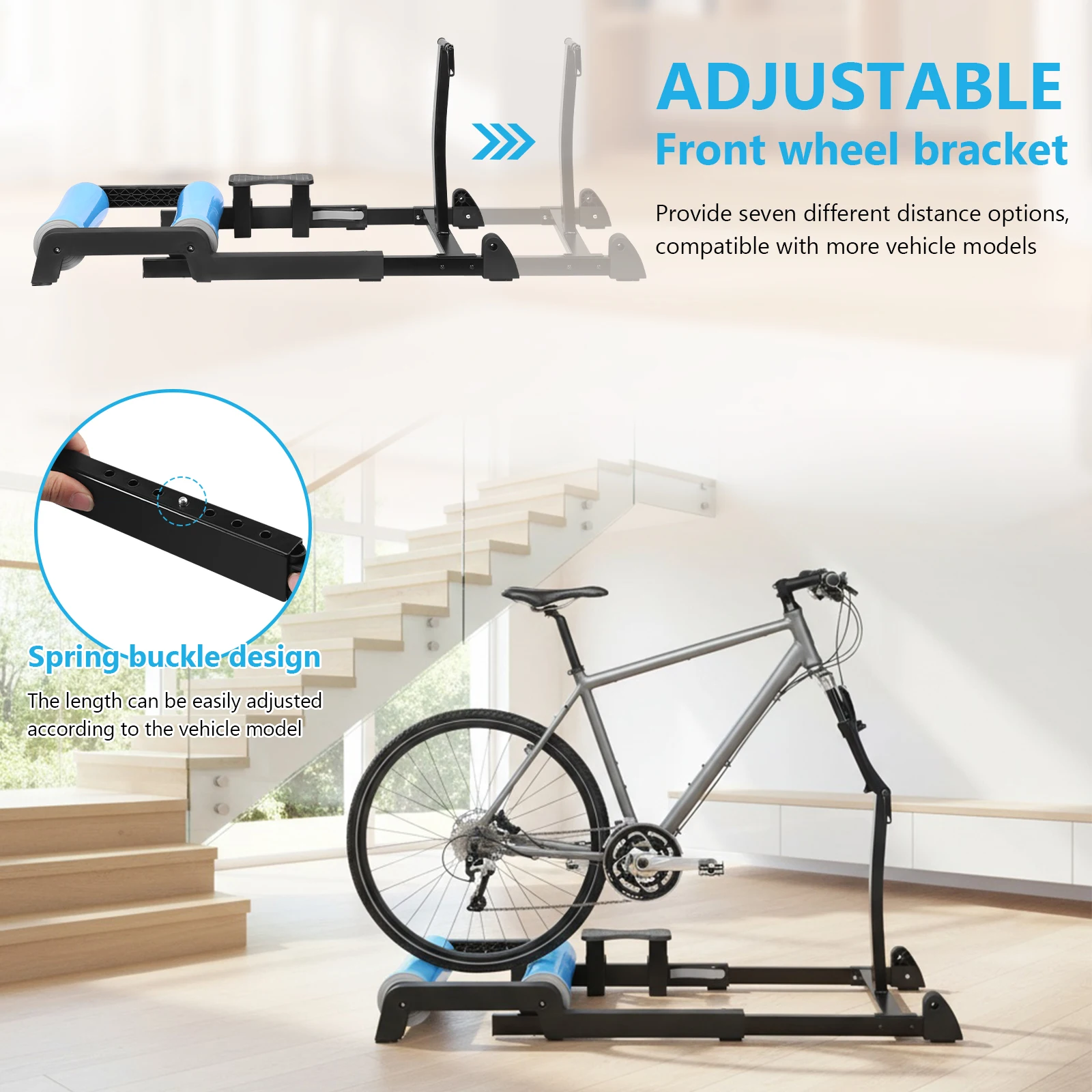 

Indoor Bike Resistance Trainer Detachable Stationary Bicycle Trainer Anti-Slip for Sports Fitness for Men & Women Indoor Fitness