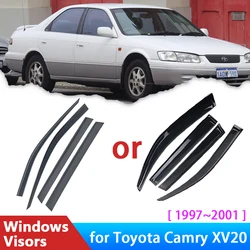 Deflectors for Toyota Camry XV20 20 Vienta 1998 Daihatsu Altis 1997~2001 Accessories Car Side Windows Visors Rain Eyebrow Guards