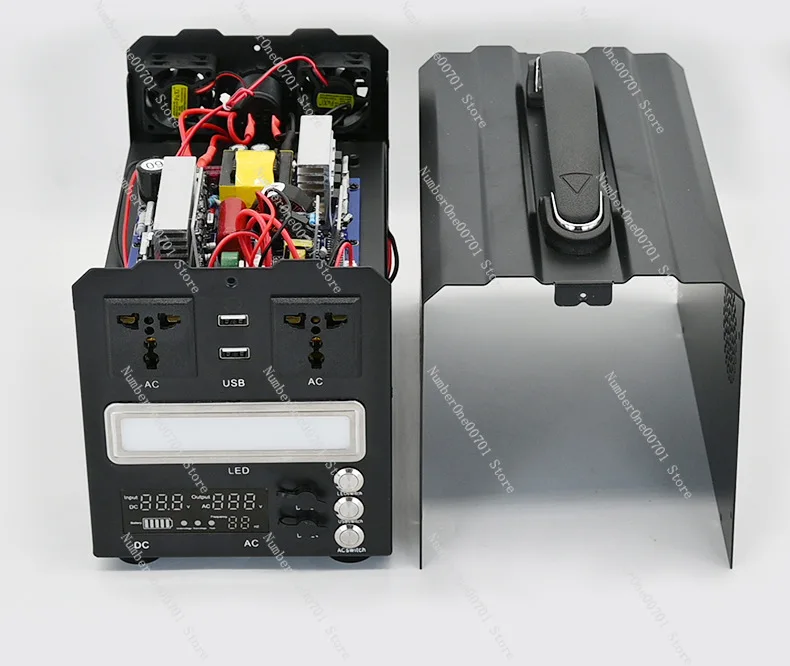 Outdoor mobile power supply shell assembly accessories 12V24V48V to 220V inverter power supply kit DIY chassis