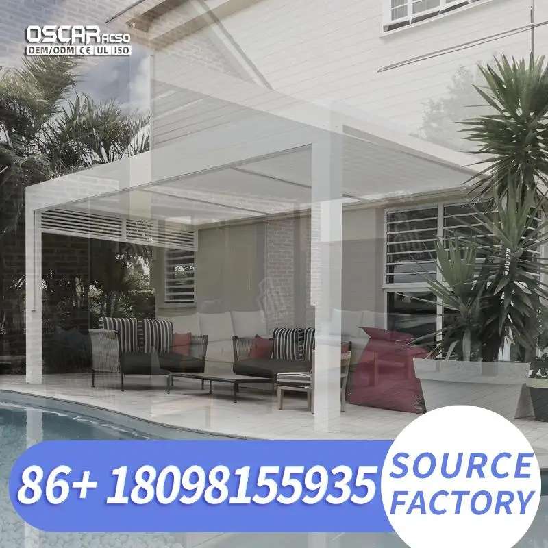 Large Double Roof Powder Coated Hardtop Gazebo with Screen Outdoor Patio Pavilion for Backyard pergola