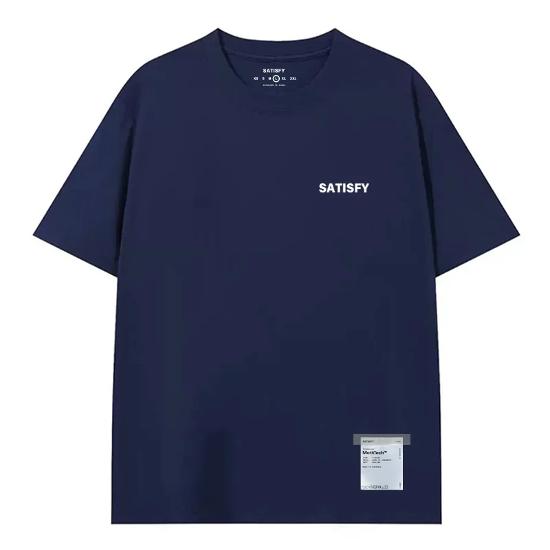 2026 Hot Sales Japan Style High Quality Basic Style Satisfy T-Shirt Chest Letter Print Short Sleeve Casual Sporty Cotton Top for