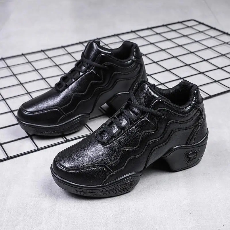 New Soft Sole Women Boots Shoes Sports Anti-skid Square Dance Shoes Sneakers Net Jazz Shoes Fitness Team Performance Shoes