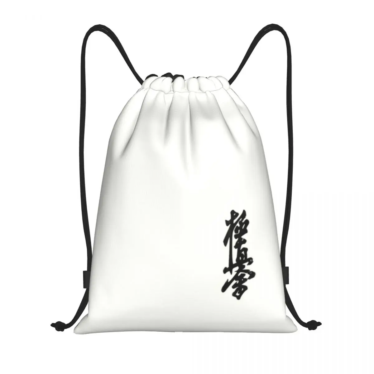 Kyokushin Karate Drawstring Backpack Women Men Gym Sport Sackpack Foldable Martial Arts Shopping Bag Sack