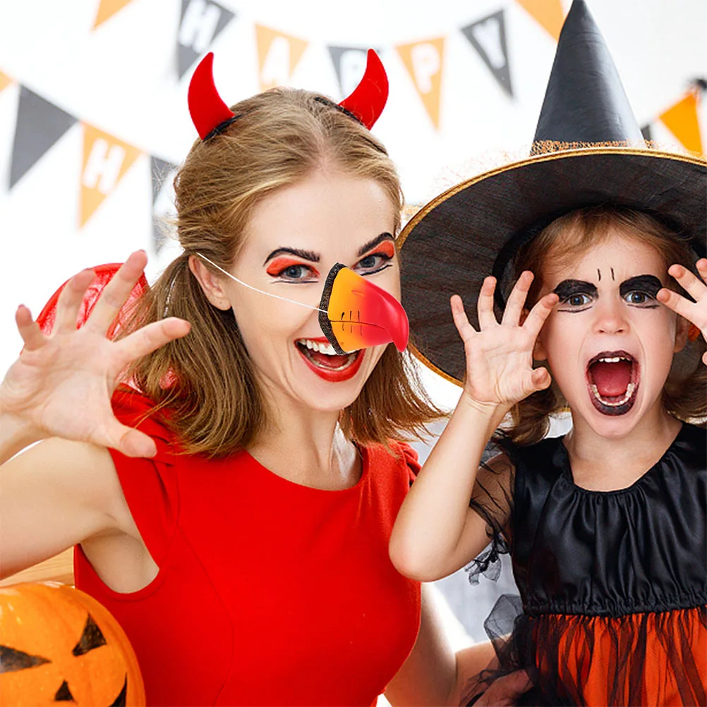 

2Pcs Parrot Nose Costume Props Realistic Bird Beak Nose Decoration Lightweight Comfortable Party Cosplay Halloween Mask