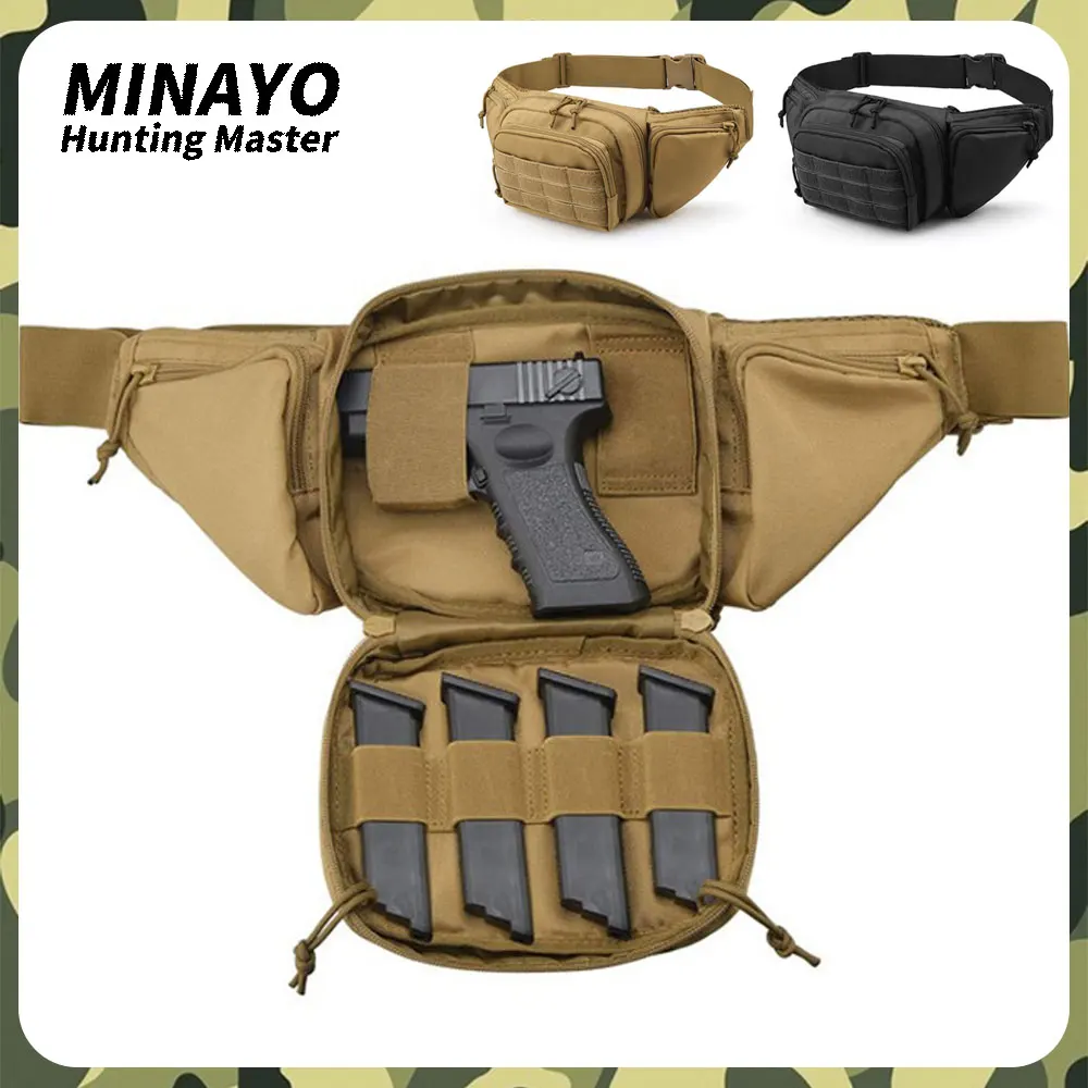 Tactical Molle Gun Holster Fanny Pack Fits Glock K Ruger S&W M& P Shield Taurus Sig Sauer Springfield Beretta Kimber Walther