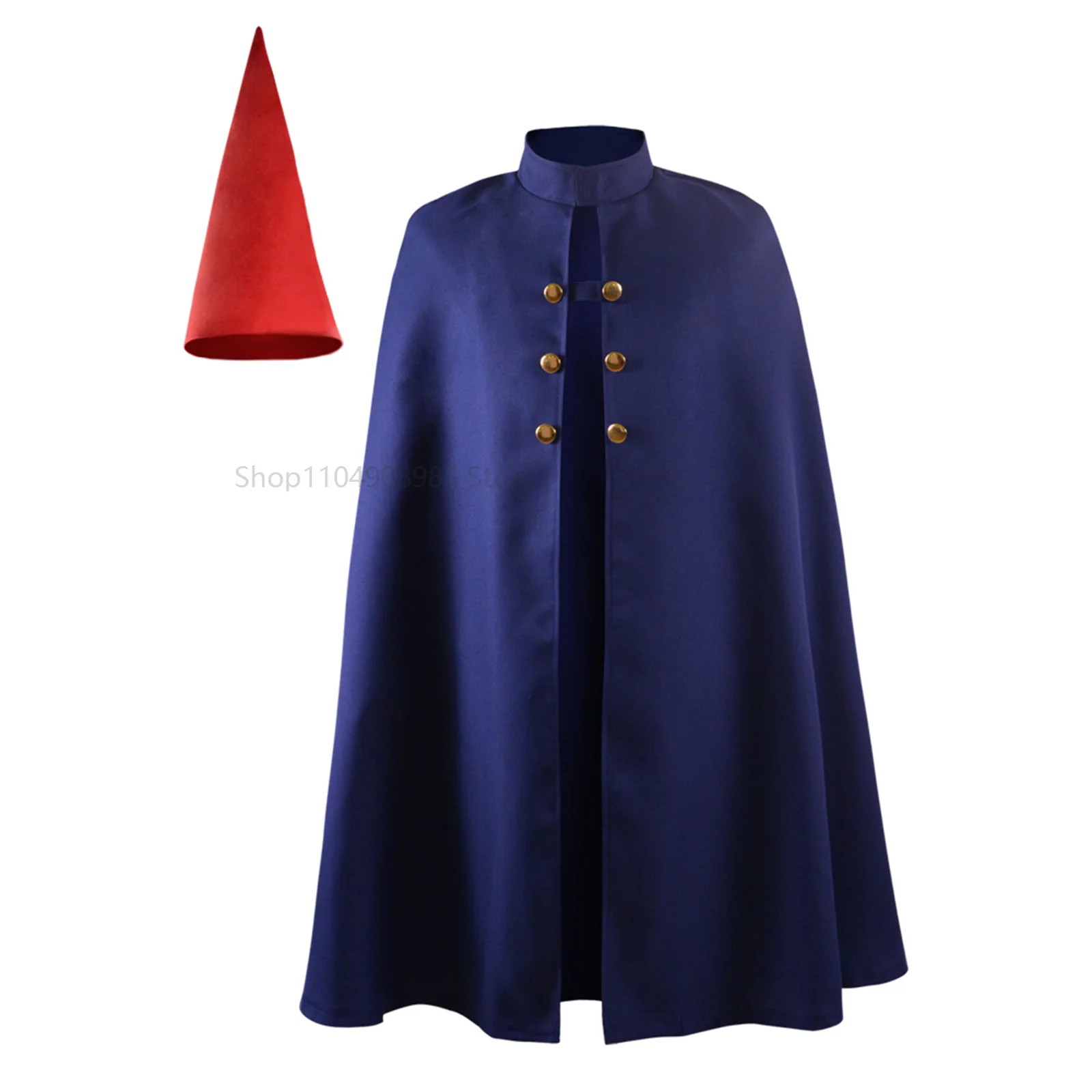 

Anime Costume Men Cape Cloak with Red Hat Cosplay Mantle Halloween Carnival Party Role Play Outfits 2025
