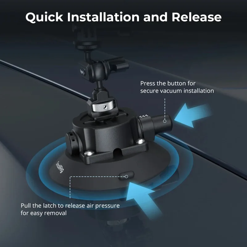 SmallRig 4.5/ 3*6/ 6-inch Vacuum Suction Cup Strong Adsorption Car Suction Cup Action Camera Shooting Bracket Accessories