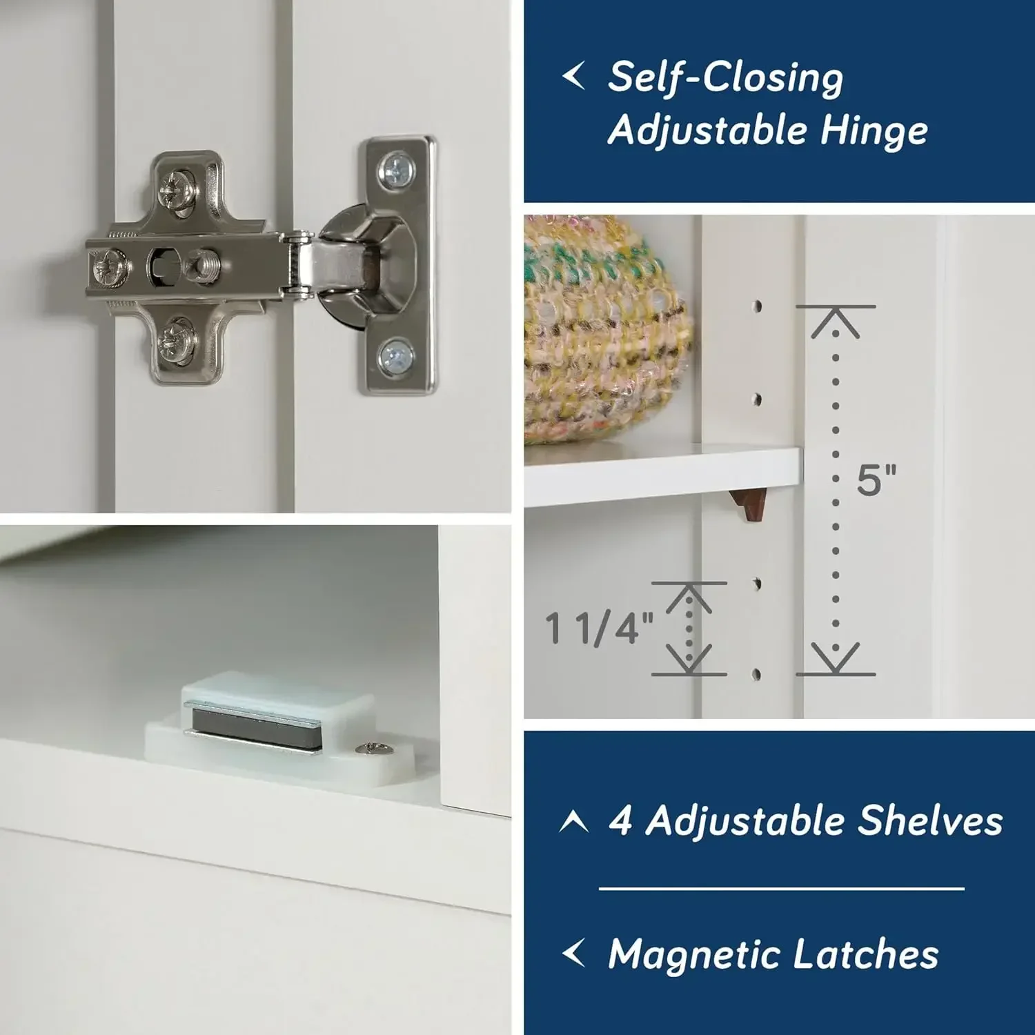 Selecteer opbergkast/voorraadkast, witte afwerking