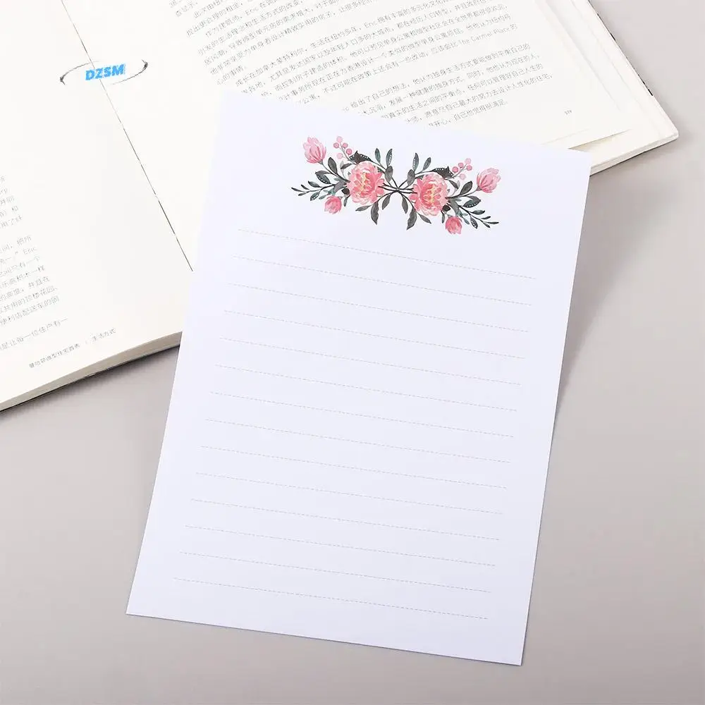 

Stationery Office Gift Letter Pad Birthday Party Invitation Letter Paper Greeting Card Writing Paper Flowers Envelope