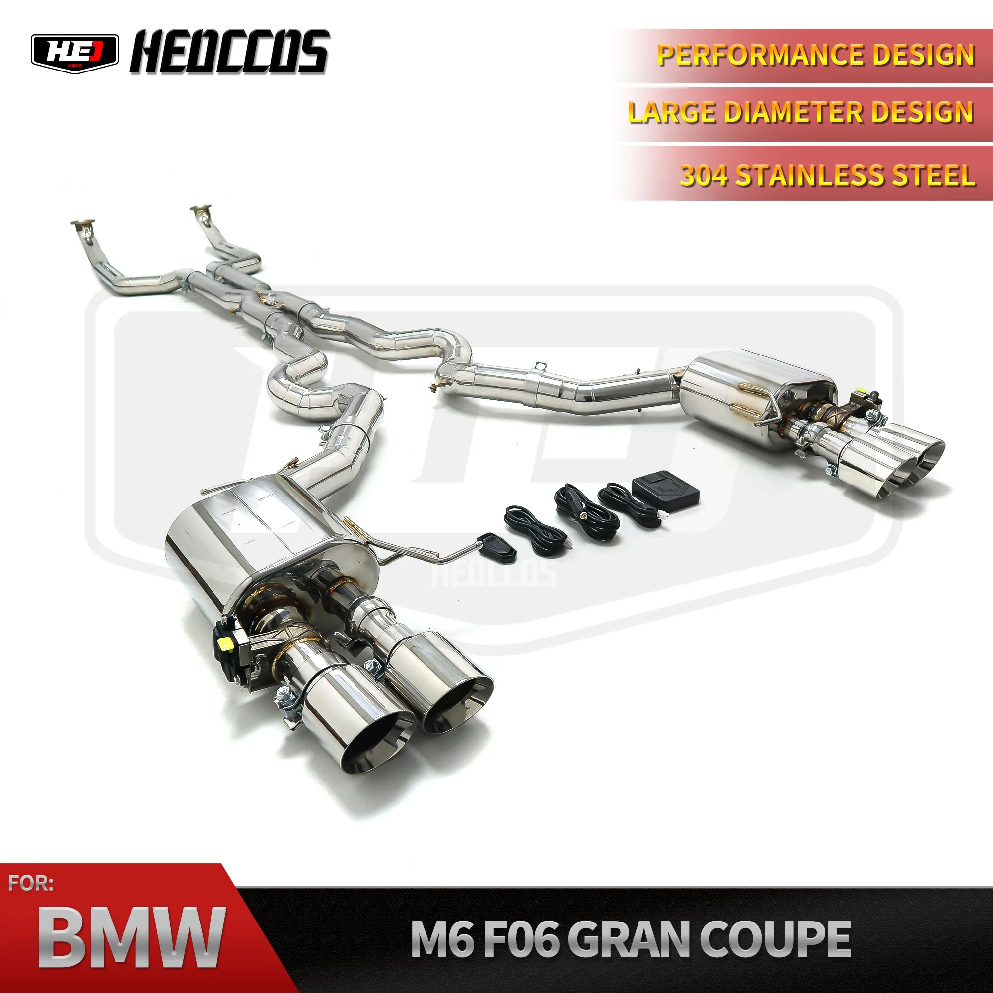 

HEO High performance racing exhaust catback For BMW M6 F06 catback X pipe large diameter valve exhaust