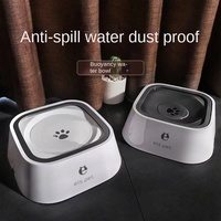 2023 No-Spill Water Dispenser Portable Dog Bow Pet Dog Cat Bowl Floating Bowl Water Drinker Not Wet Mouth Splash Not Sprinkler