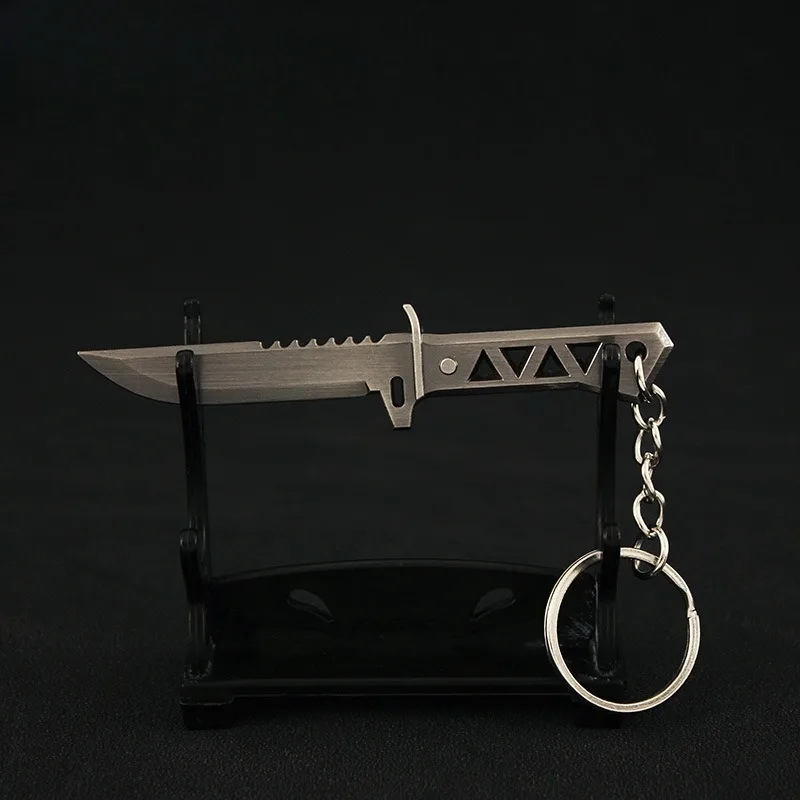 발로란트 제노헌터 근접 무기 키체인 모델 액세서리, 섬세한 모델 리버 금속 검 선물, 장난감 공예 컬렉션, 9cm