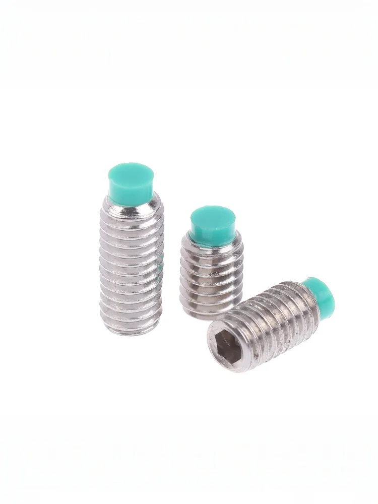 10 قطعة الفولاذ المقاوم للصدأ النايلون رئيس سلك إعداد آلة الأرز المسمار عازلة مسمار لولبي الرأس بوم رئيس الفولاذ المقاوم للصدأ M6 المسمار