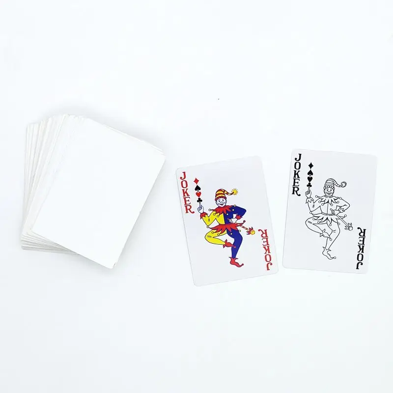 50pcs/Lot PET Sublimation Blank poker Game Playing Card For Traveling Home Festival Use