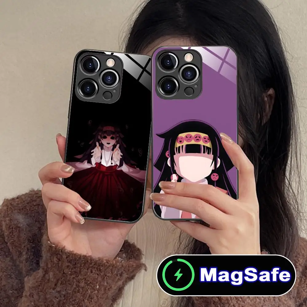 

Hunter Alluka Nanika Phone Case for iPhone 16 15 14 13 12 11 Pro Max Plus Mini MagSafe Glass Colour Protective Cellphones Pretty