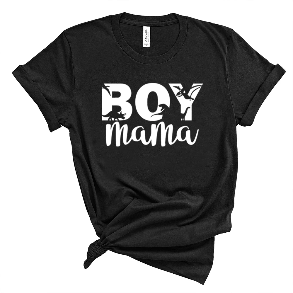 

Boy Mama Dinosaur Letter Print T Shirt Cute Dinosaur Shirt Mom Life Harajuku Short Sleeve Tshirt Streetwear Female T-Shirts