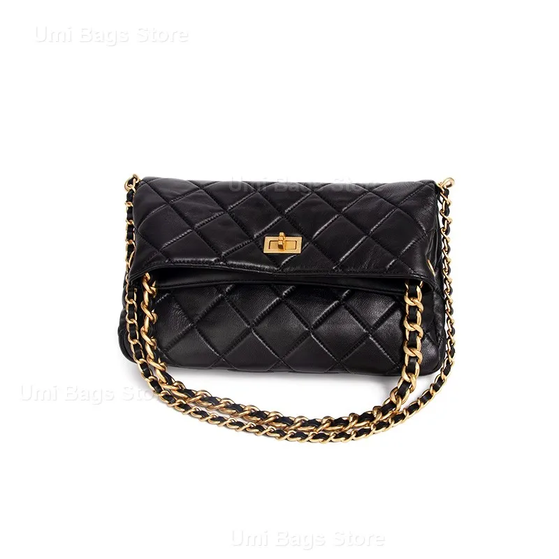 2025 حقيبة عصرية تحت الإبط سعة كبيرة الماس جارلاند عطر صغير نمط حقيبة يد من جلد الغنم حقيبة كتف جلدية متعددة الاستخدامات