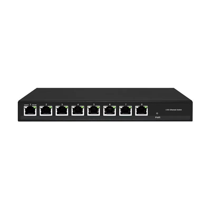 

8-Port 2.5G Multi-gigabit Ethernet Hub Unmanaged 12V Desktop Non-PoE 2.5Gb Network Switch